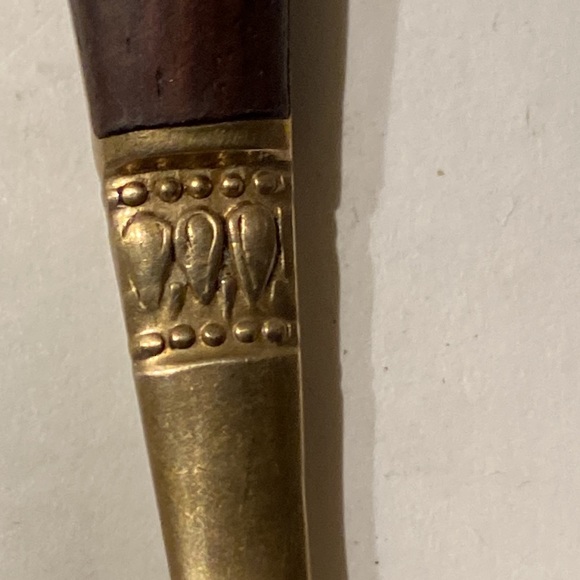 Vintage Siam Brass and Wood Serving Fork and Spoon - Picture 8 of 12